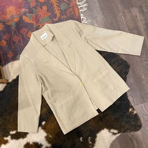Cream Linen Blazer